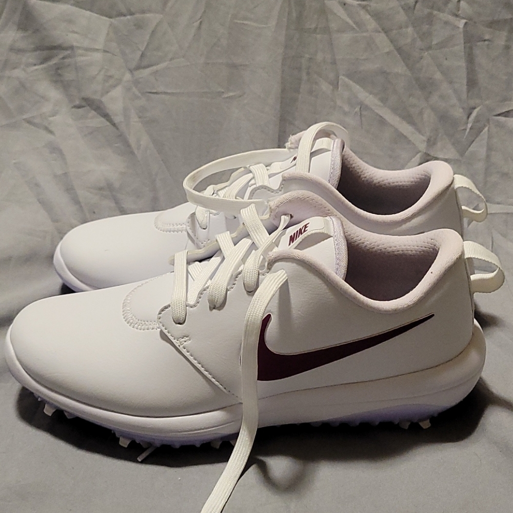 Nike Roshe G Tour Golf Cleats Shoes White Maroon